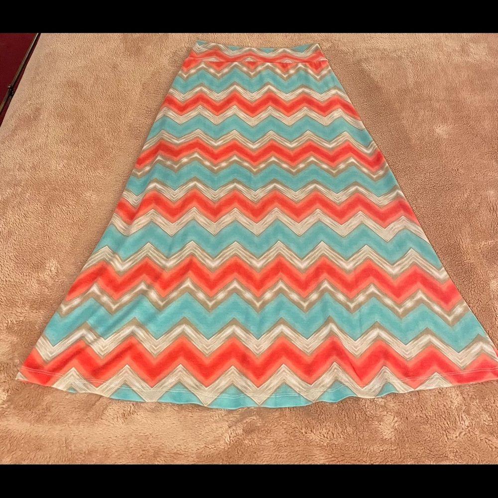 Ally B. printed knit maxi skirt